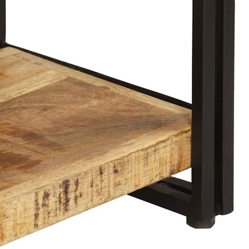 NNEVL 3-Tier Bookcase 140x30x80 cm Solid Mango Wood