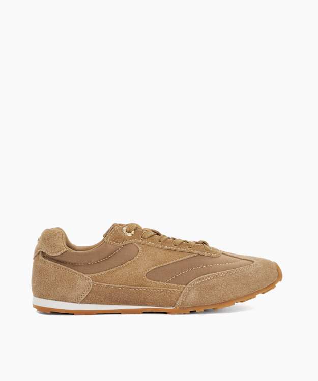 Engine Camel - Suede-Trim Low-Top Trainers