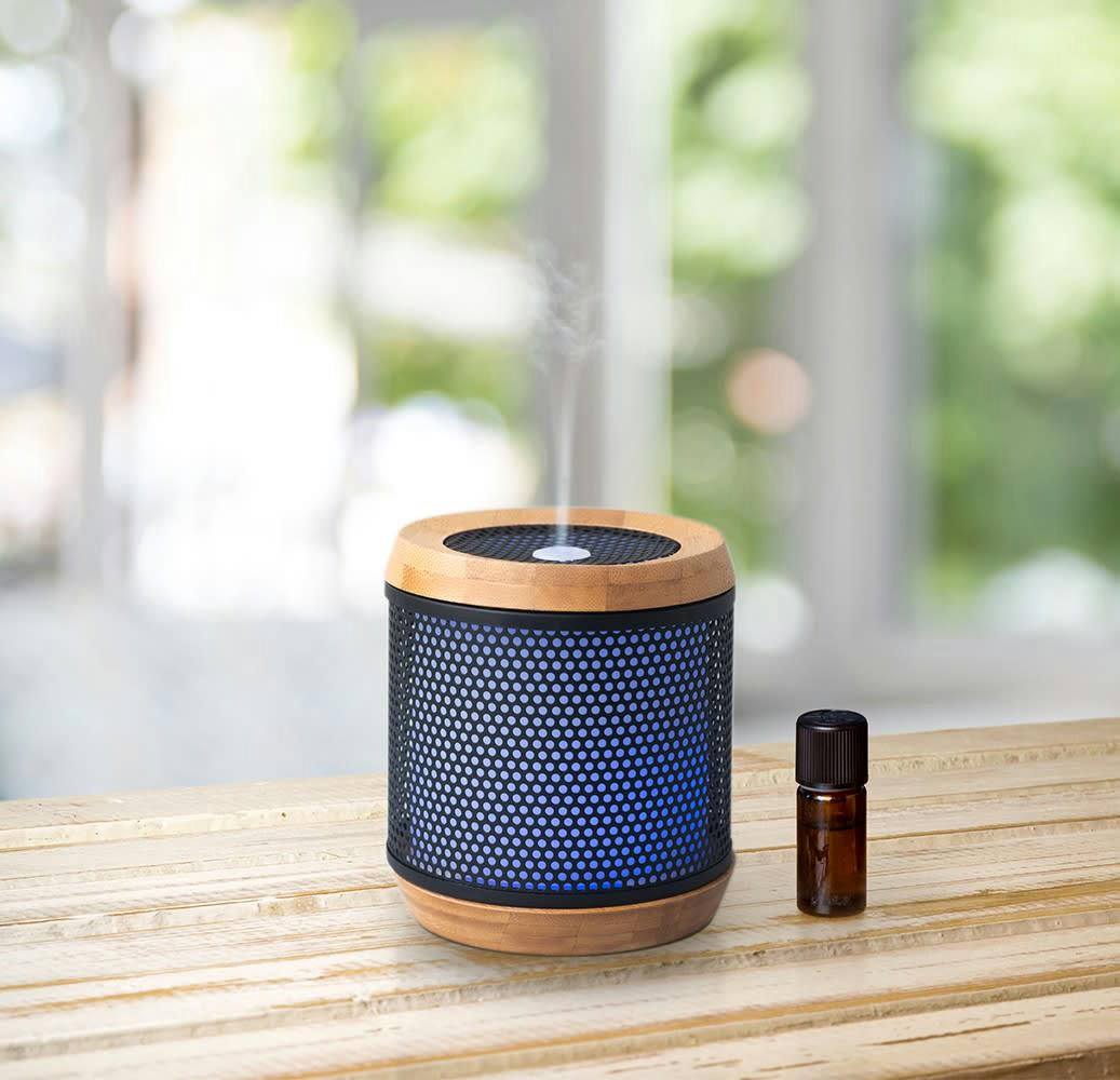 AUDELIA - Diffuseur d'huiles essentielles élégant bambou et métal Audelia