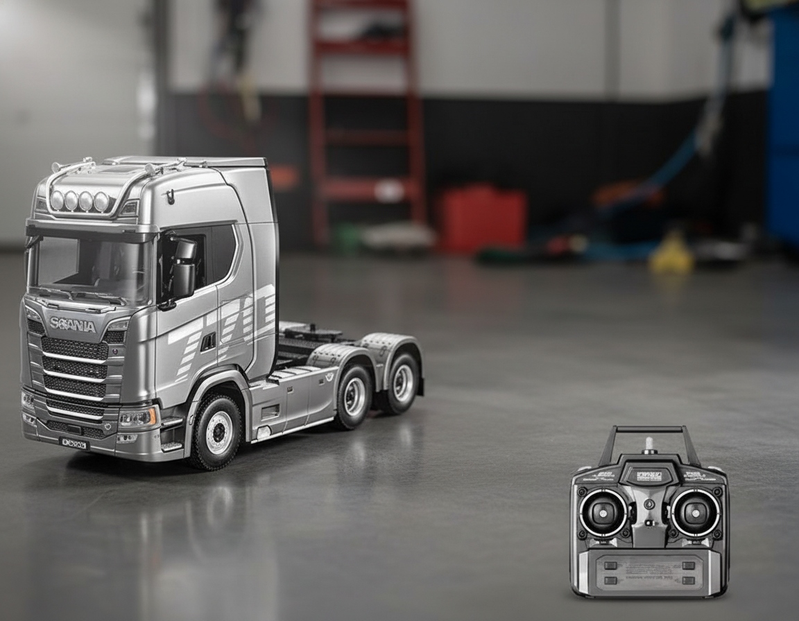 ZDALNIE STEROWANA CIĘŻARÓWKA SCANIA 770S TIR LAWETA SKALA 1:18 AUTO RC