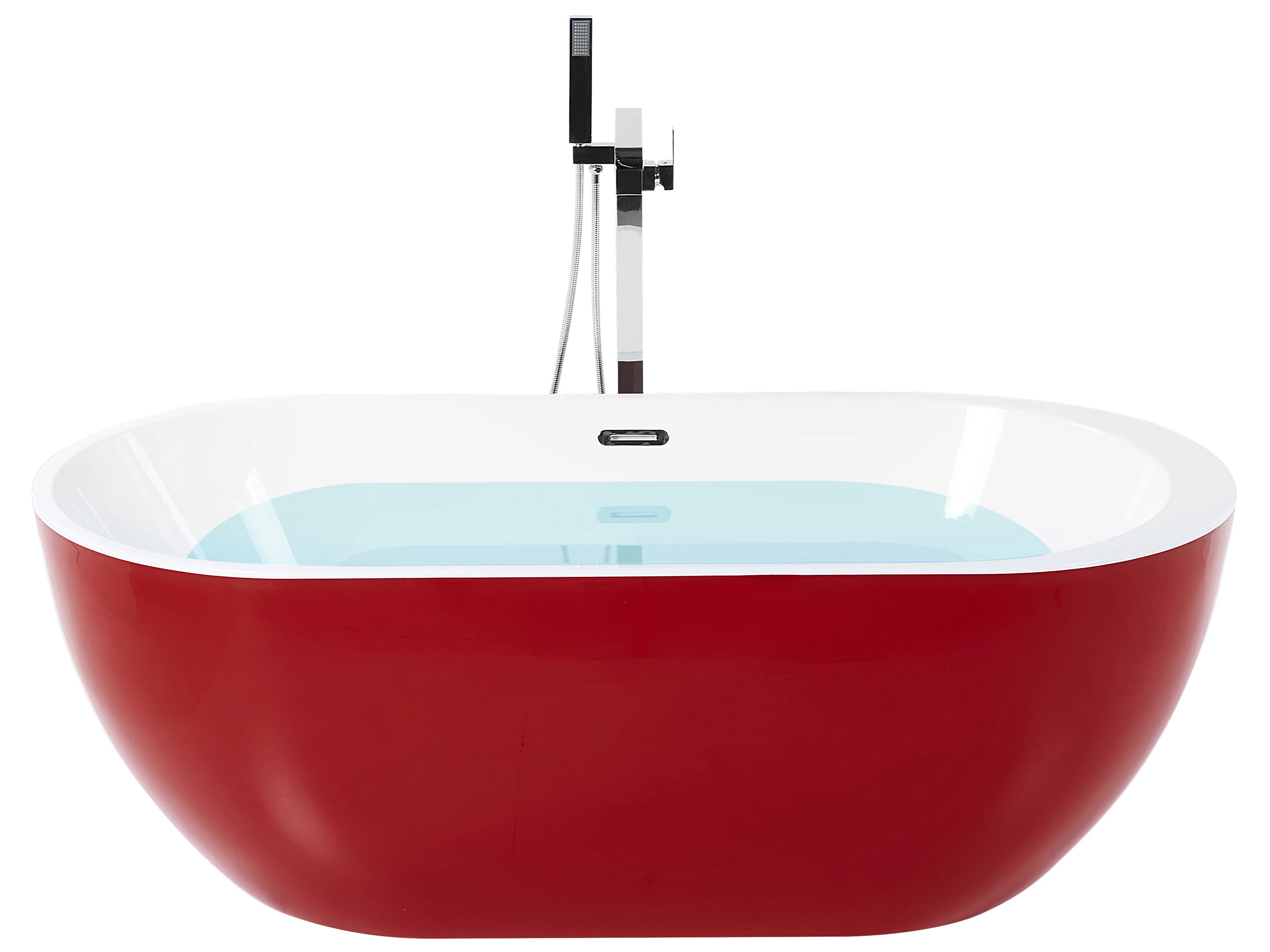 Freestanding Bathtub NEVIS 1600 x 750 mm Red
