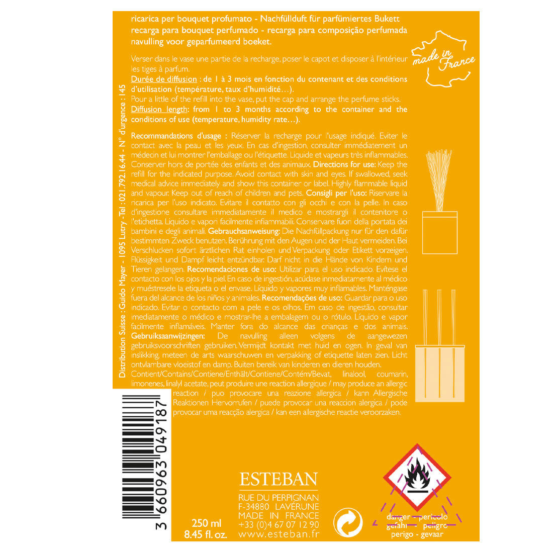 AMBRE - Recharge bouquet 250ml