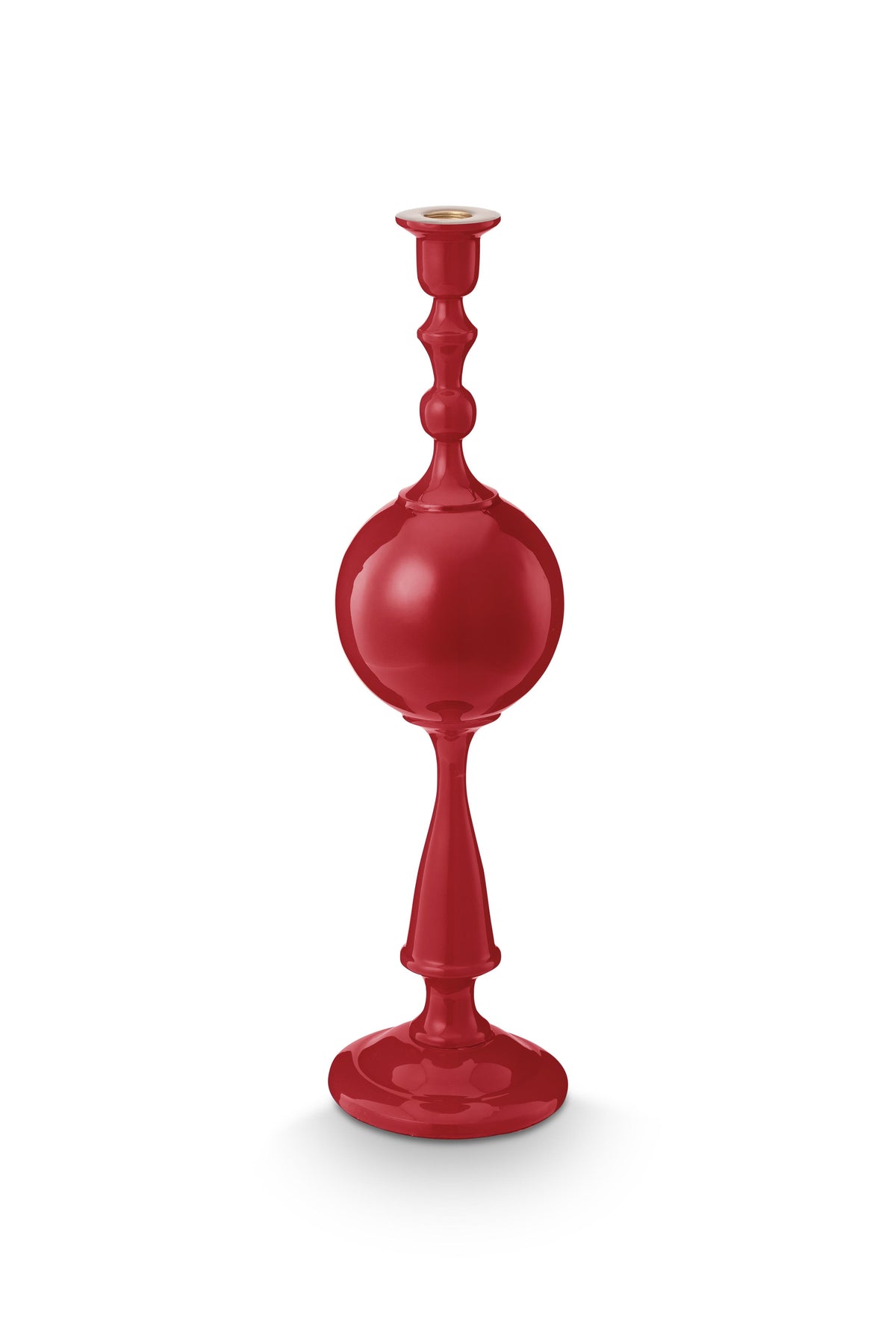 Pip Studio Kandelaar Sphere - Metaal - Donkerrood - 44cm