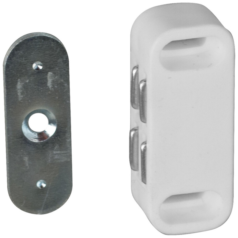 Loqueteau magnétique bloc 3 kg blanc 2 pièces TEKNIBOX
