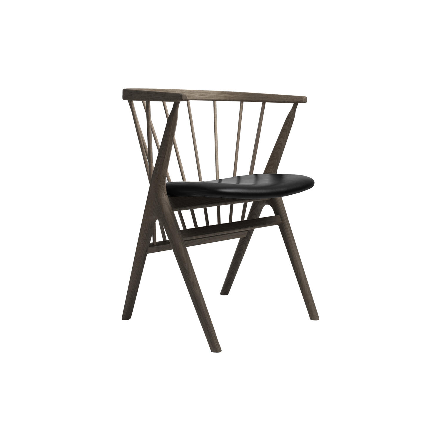 Sibast No 8 spisestol, dark oiled oak/black