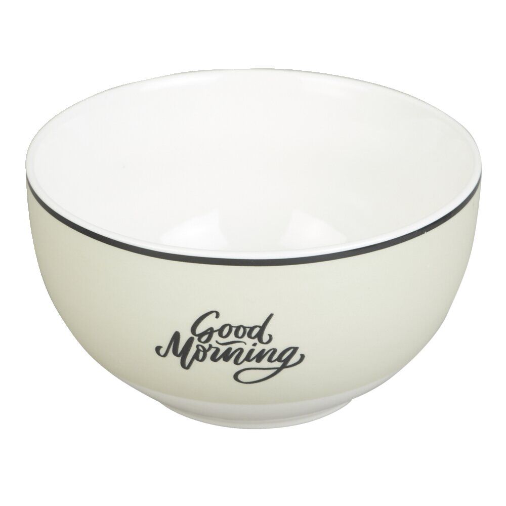 Bol en porcelaine vert avec inscription "Good Morning"