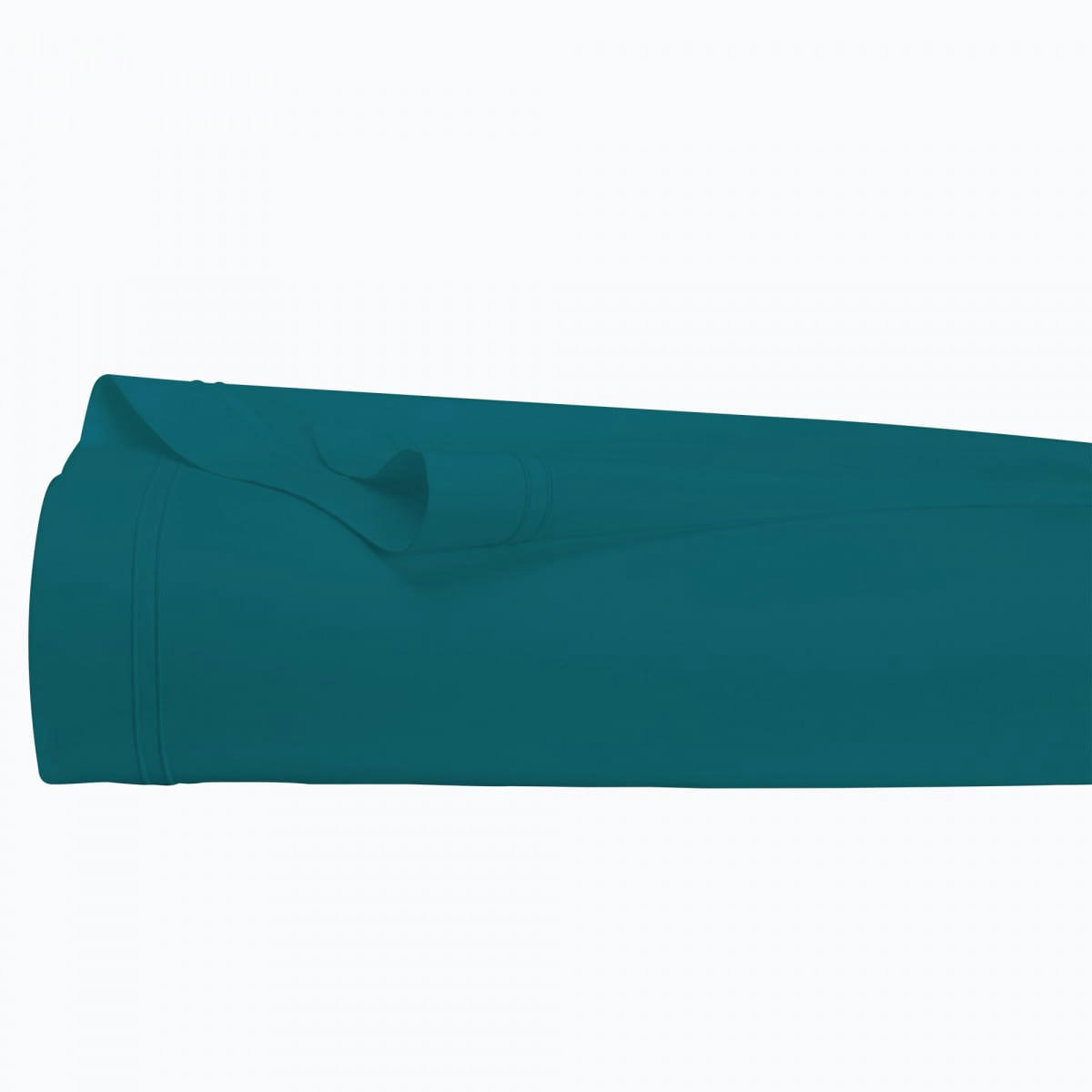 COTON UNIS - Drap plat coton  uni bleu pétrole 240x310cm