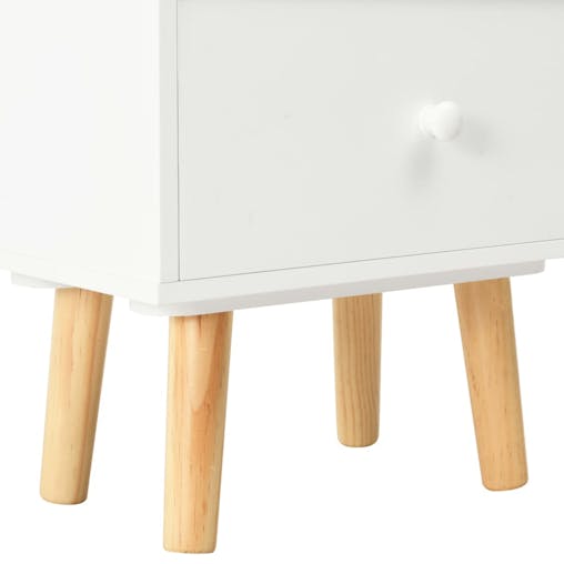 NNEVL Bedside Cabinets 2 pcs White 40x30x50 cm Solid Pinewood