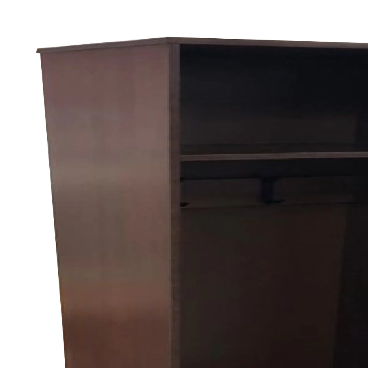 Wooden Hall Tree with 2 Hooks and 1 Drawer, Walnut Brown