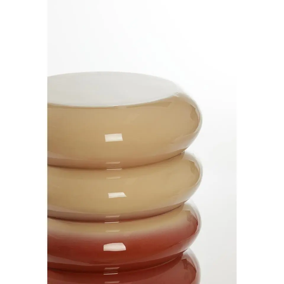 Bijzettafel Mirogi - Cr&egrave;me/Oranje - &Oslash;30cm