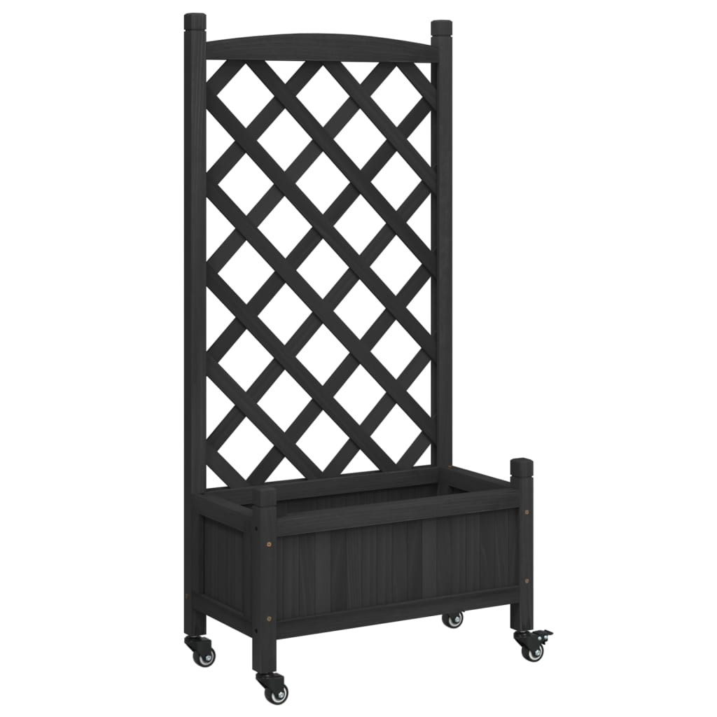 Skrzynia na rośliny Czarny 55 x 29.5 x 117.5 cm vidaXL