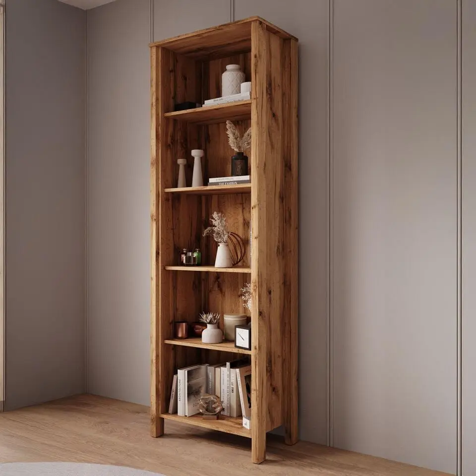 Meubella - Boekenkast Isaac 1 - Eiken - 66 cm