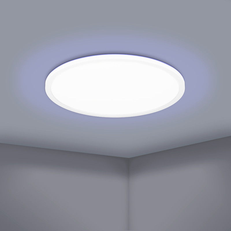 Plafonnier LED connecté Rovito blanc RGB 2200 lm 16,5 W EGLO