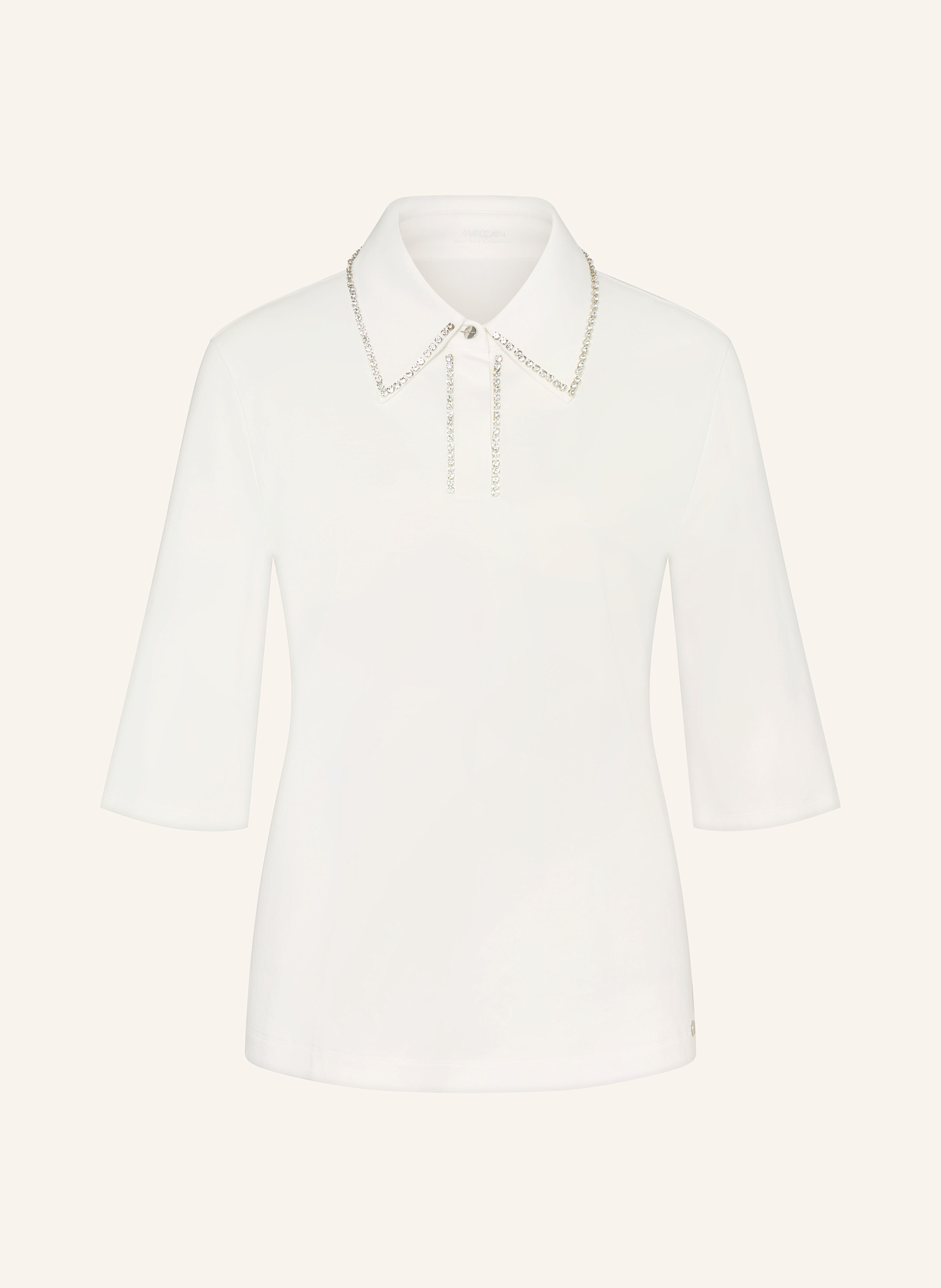 MARC CAIN Blusenshirt mit Schmucksteinbesatz und 3/4-Arm