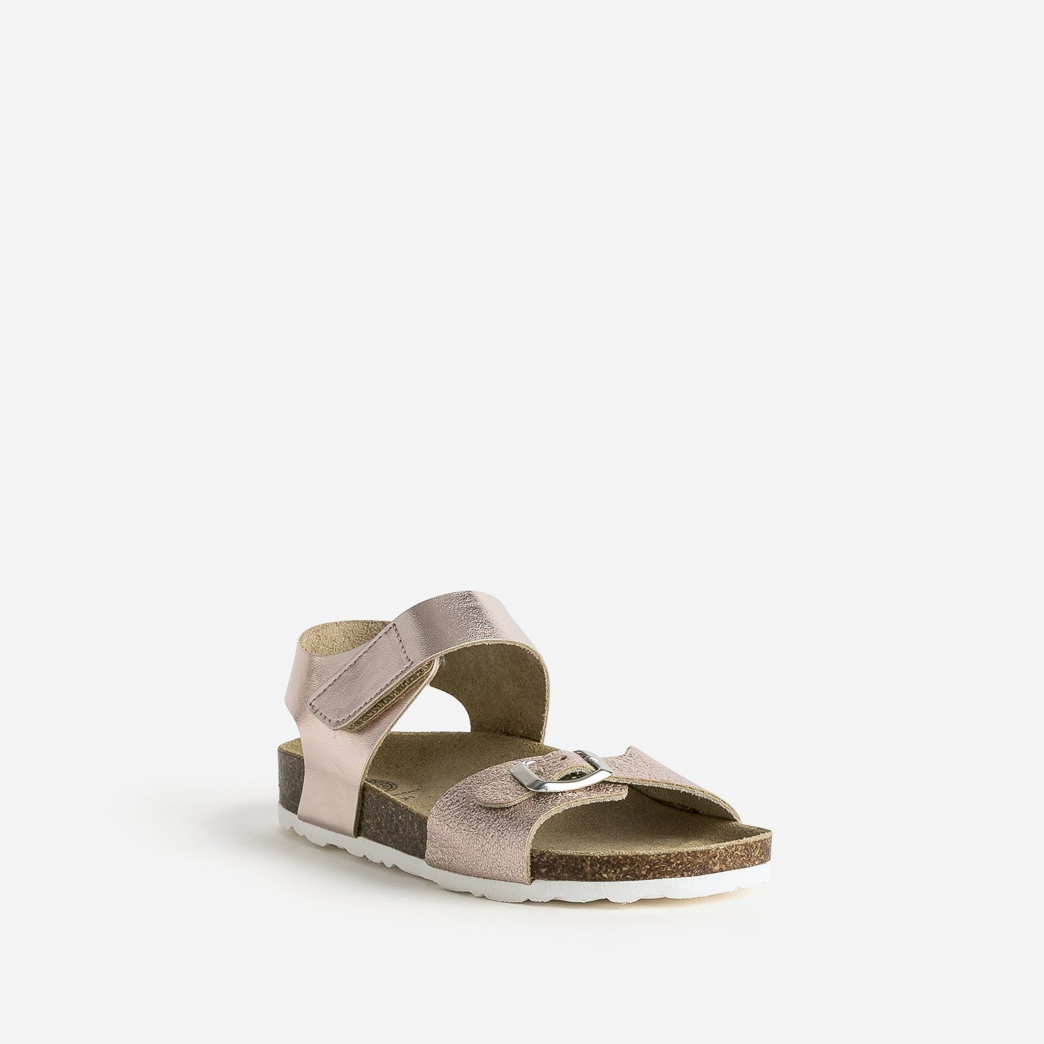 Sandale anatomique BUGGY rose cuivrée cuir