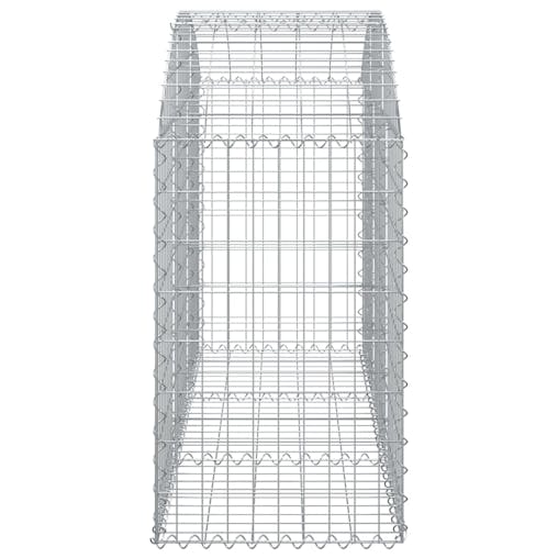 NNEVL Arched Gabion Basket 150x50x80/100 cm Galvanised Iron