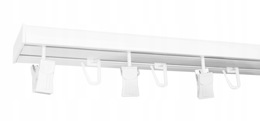 Karnisz SZYNA SUFITOWA PCV II-torowa KPL 130 cm