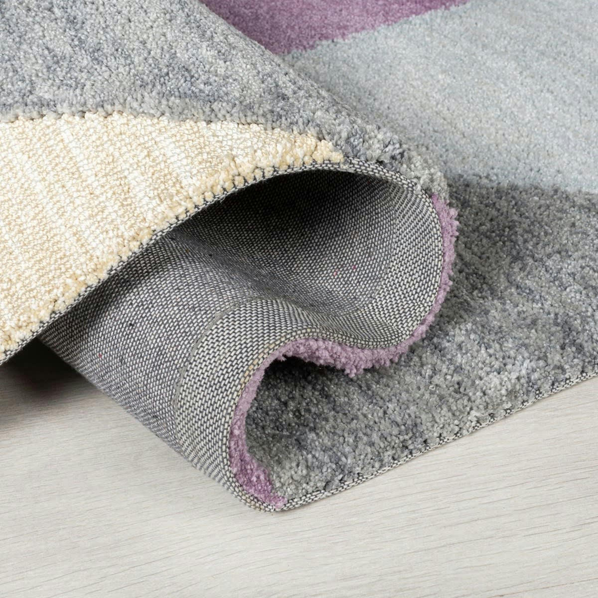 ICON - Tapis de salon en Polyester Violet 120x170 cm