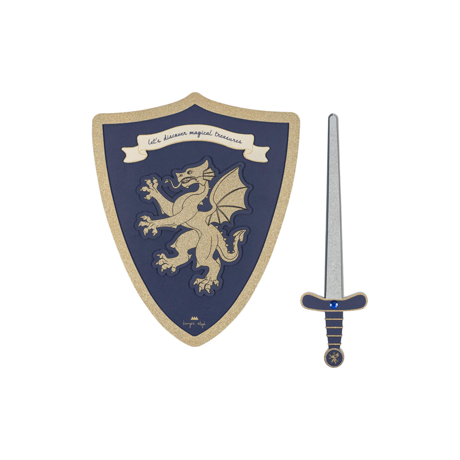 Knight Sword And Shield, midnight navy