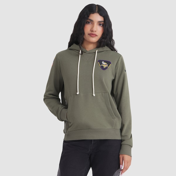 Minnesota Vikings Nike Women's 2025 Salute to Service Sideline Standard Issue Dri-FIT Hoodie - Olive