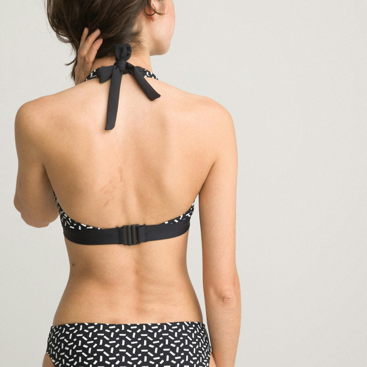Haut de maillot de bain foulard, motif graphique