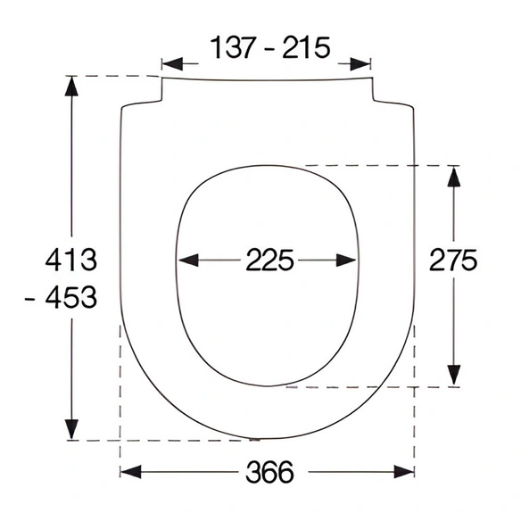 WC-Sitz »Sway D2«, BxL: 36,6 x 46,3 cm, D-Form, weiß