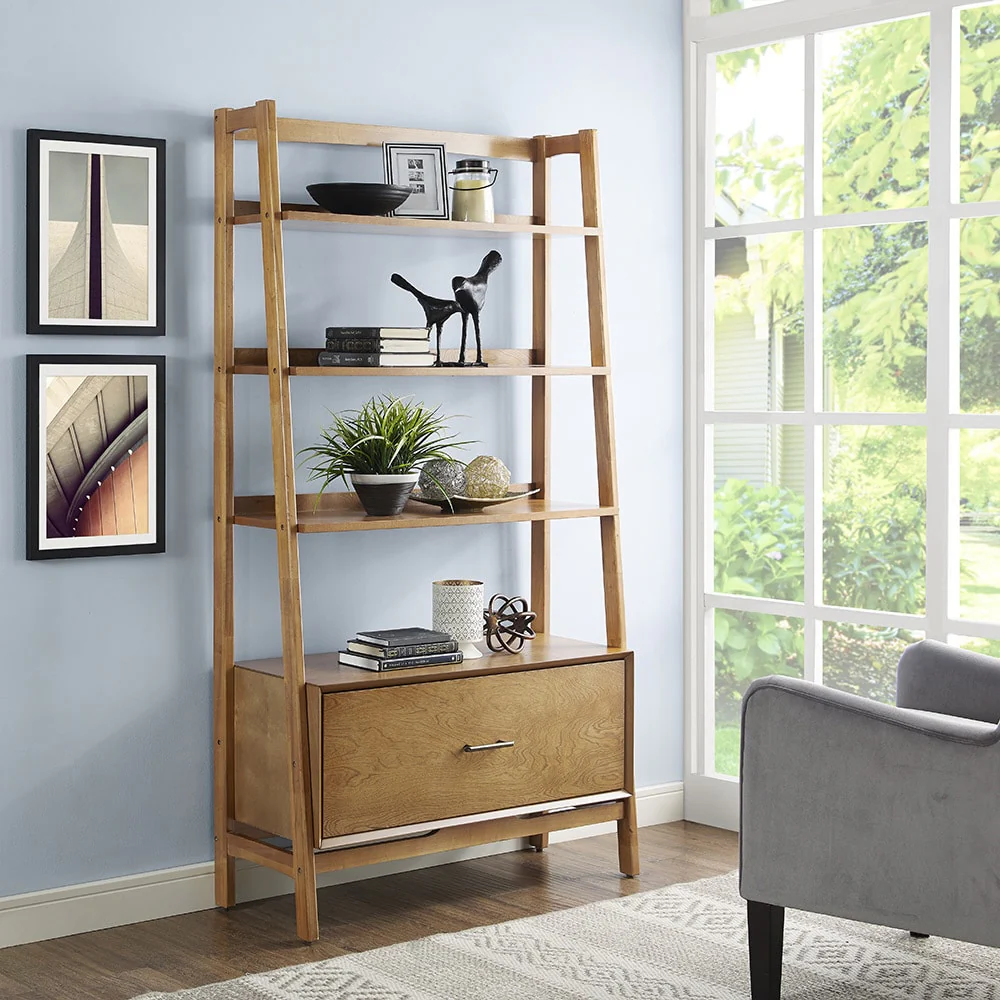 Crosley Landon Large Etagere in Acorn