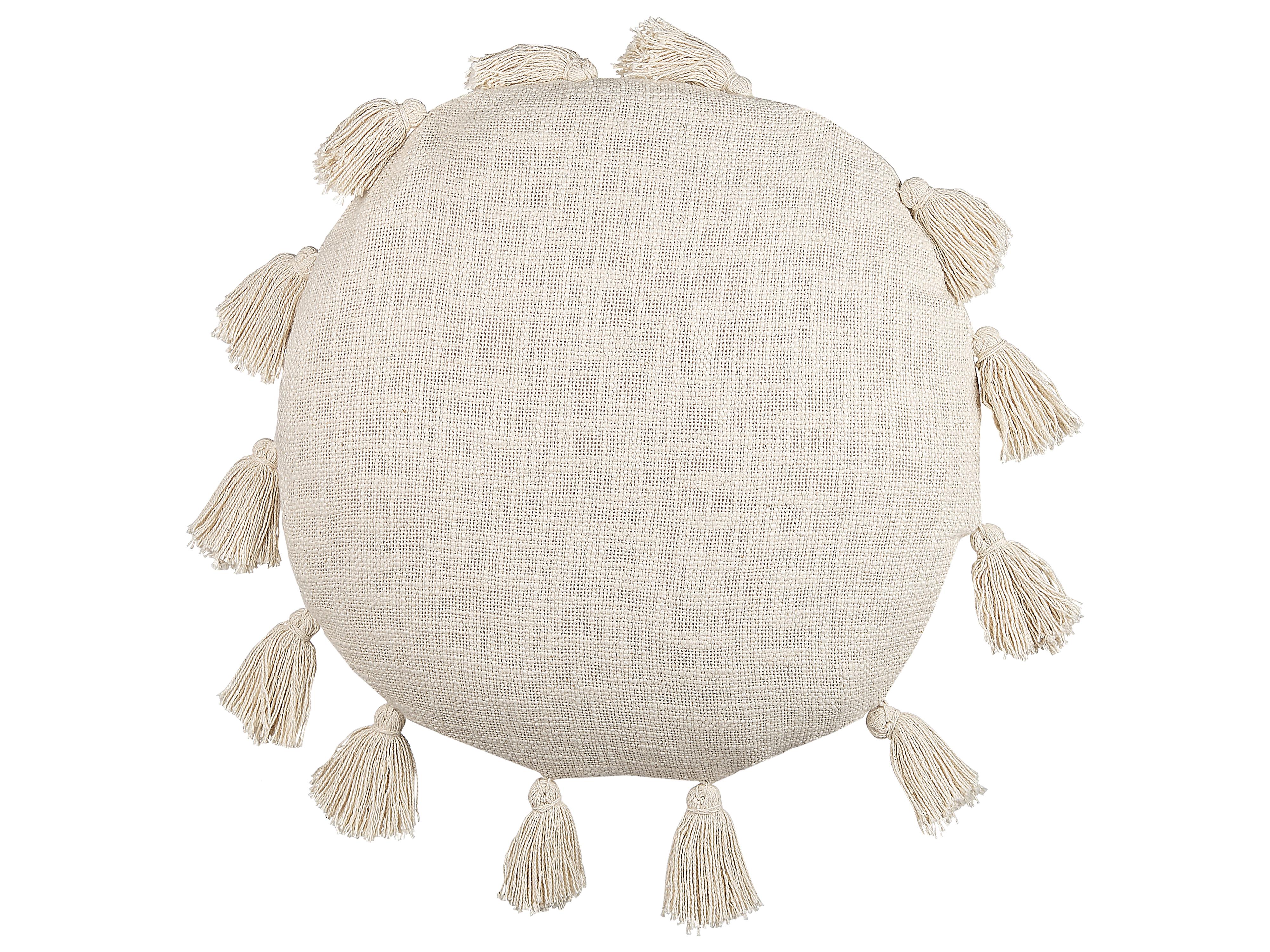 Throw Cushion MADIA Cotton 45 x 45 cm Light Beige Solid