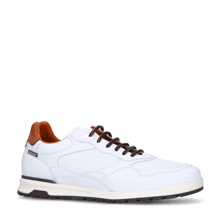 Van Lier Witte leren sneakers