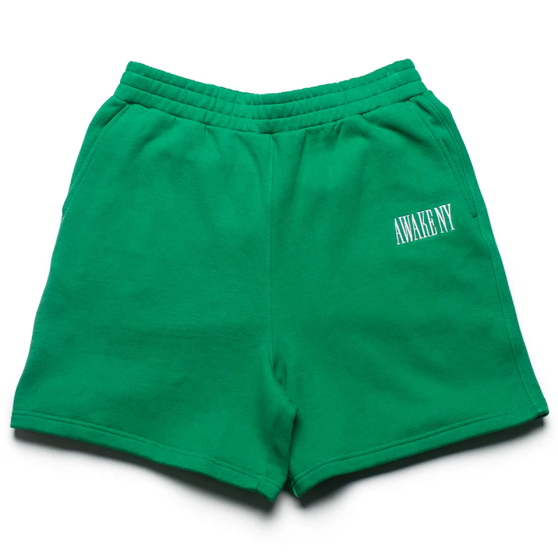 Awake NY Spire Logo Embroidered Sweatshorts - Green