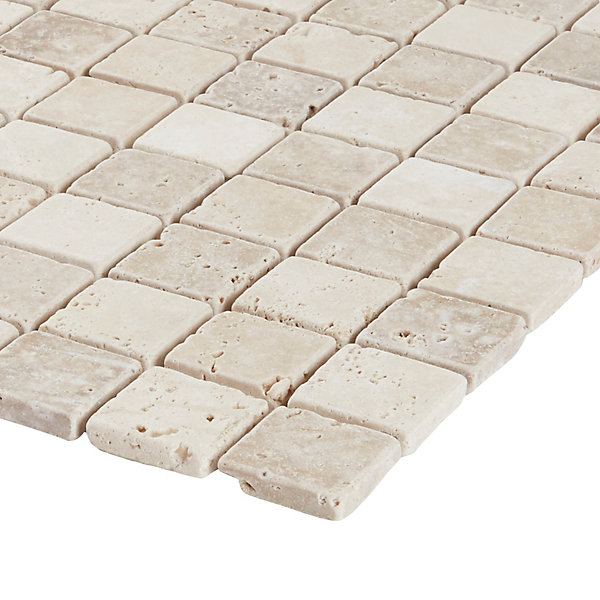 Mosaïque beige 30,5x30,5cm Travertino