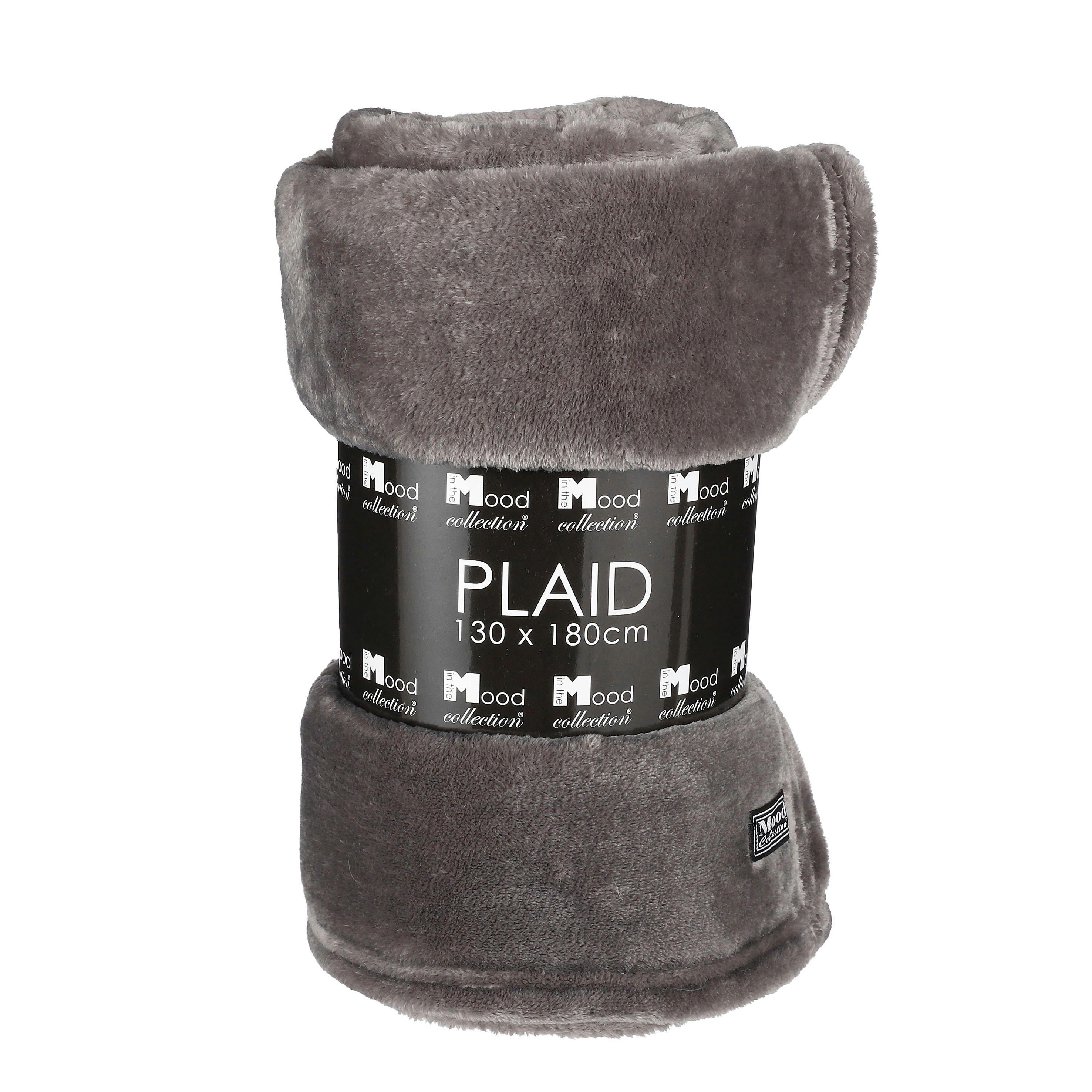 FAMKE - Plaid polaire anthracite 180x130