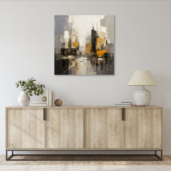 Feeby Obraz do salonu, Miasto Abstrakcja Architektura 30x30