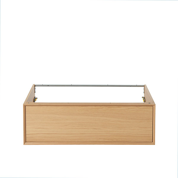 Meuble sous vasque 1 tiroir à suspendre GoodHome Avela placage chêne 100 cm