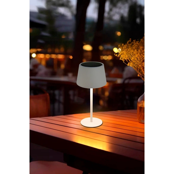 LED-Solarleuchte »Soelu«, ØxH: 13 x 30,5 cm, 2,5 W, warmweiß, 280 lm, dimmbar, weiß