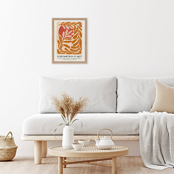 Affiche Exhibition orange Dada Art l.30 x H.40 cm
