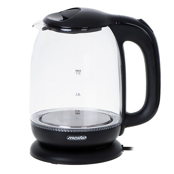 Mesko MS 1302b Bouilloire en verre 1,7 L Coloris Noire
