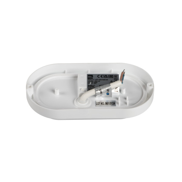 Plafon TOLUowalny biały LED 1x6W 15,8cm 420lm IP54 Neutralna biel Miledo