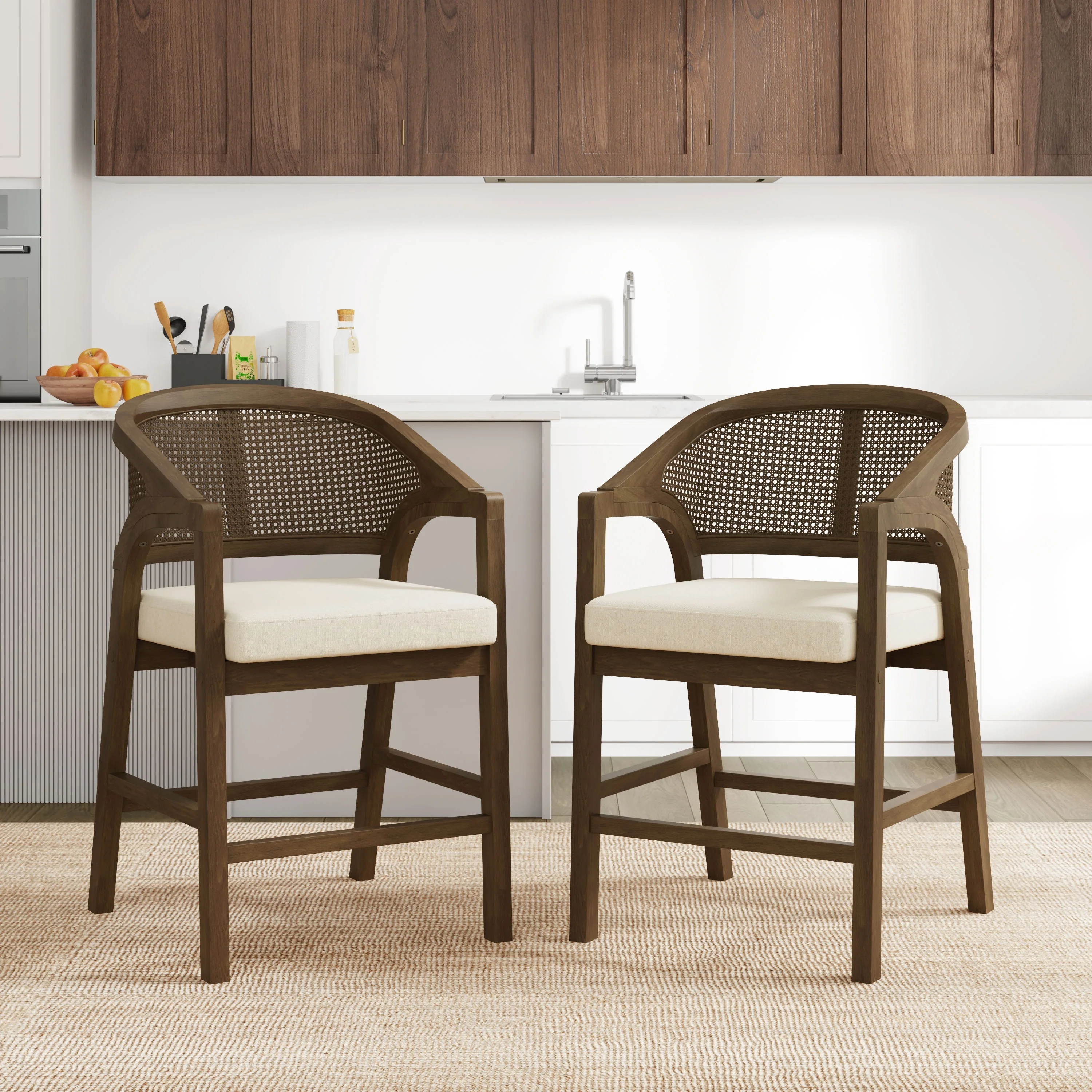 Christopher Knight Home - Harry Wood Counter Stool (Set of 2)