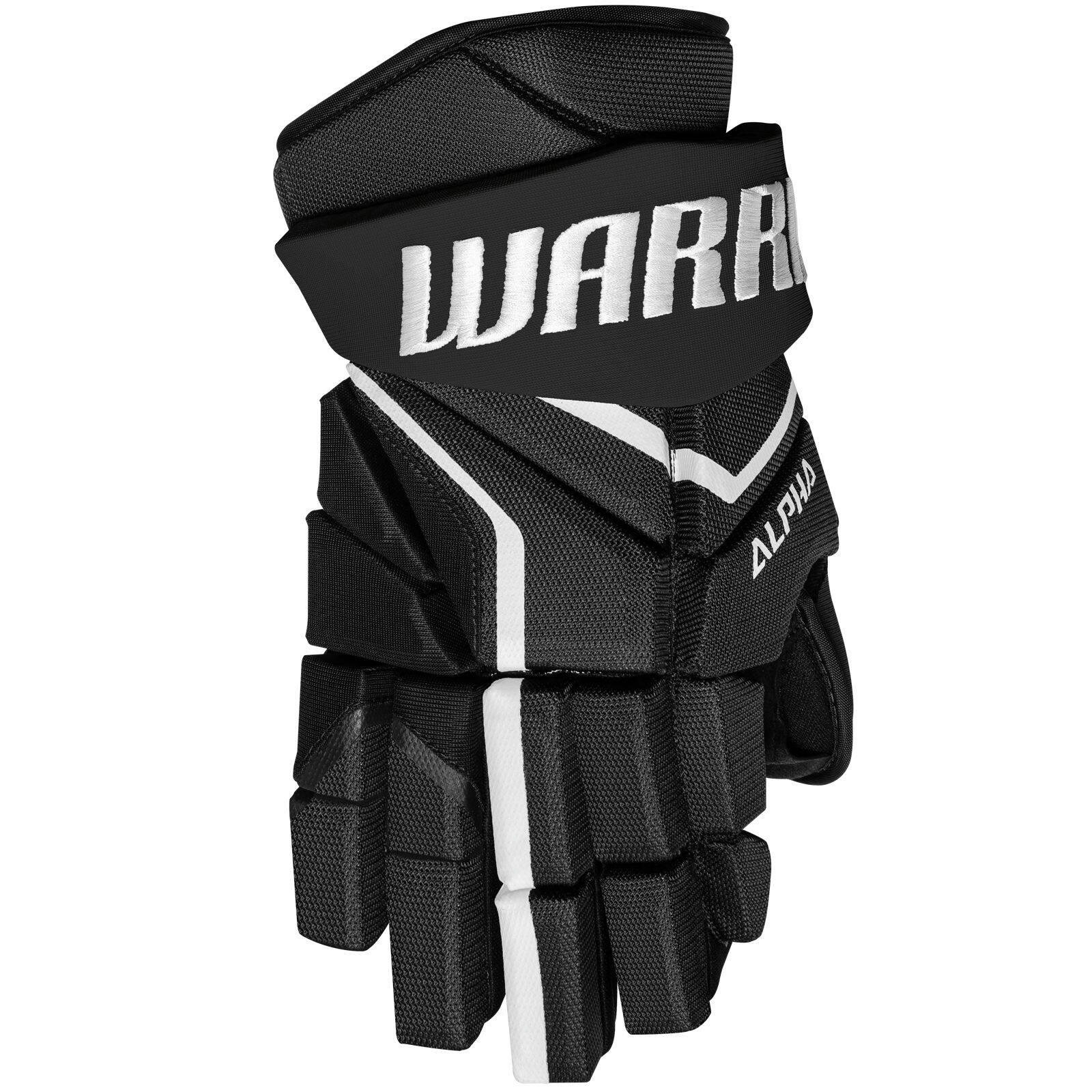 Warrior Alpha LX2 Max Hockey Gloves, Junior, Black, Assorted Sizes