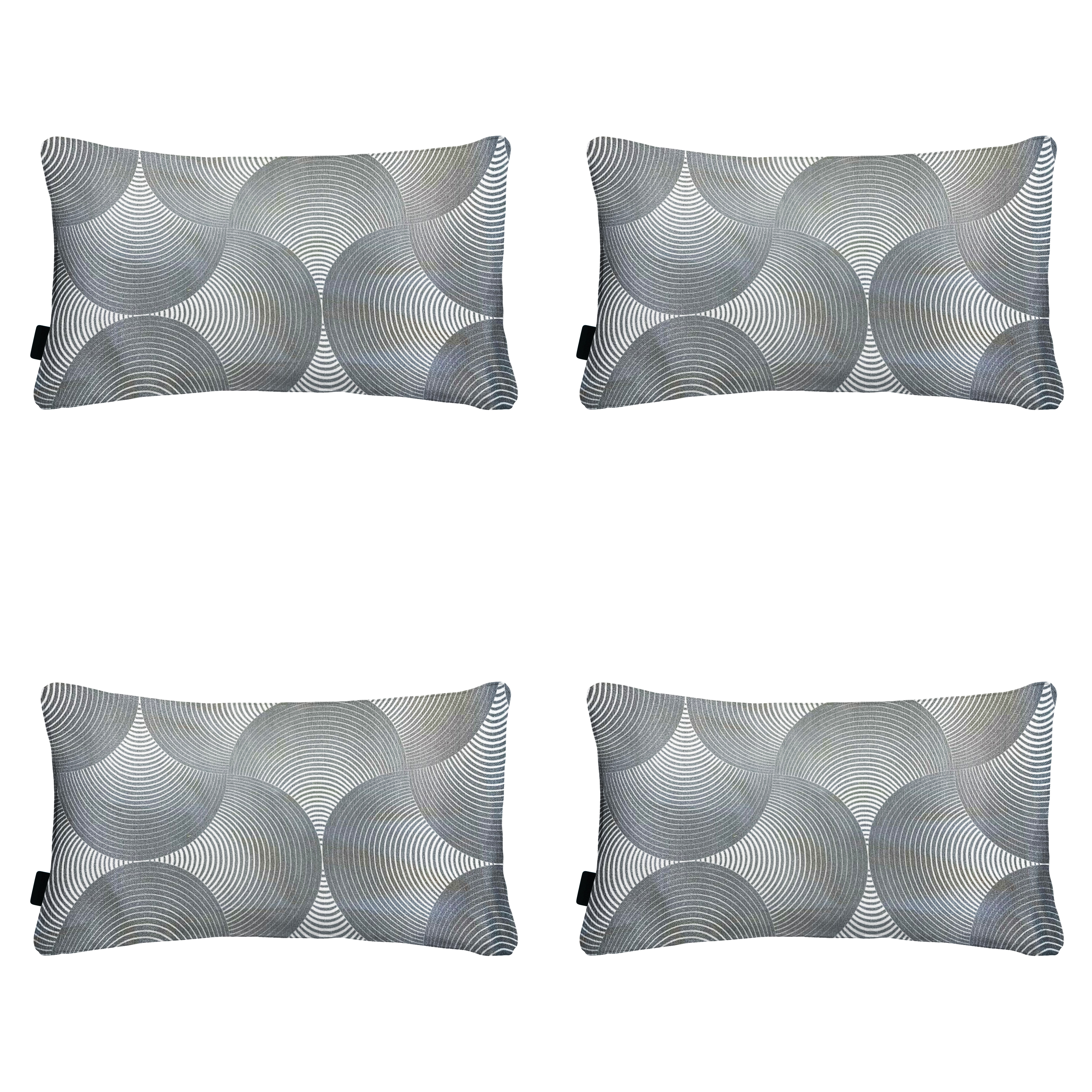 Madison sierkussen Napels - grijs - 30x50x10cm - set van 4