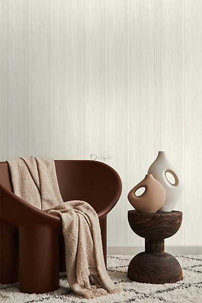 Origin Wallcoverings papier peint rayé blanc cassé 53 cm x 10.05 m