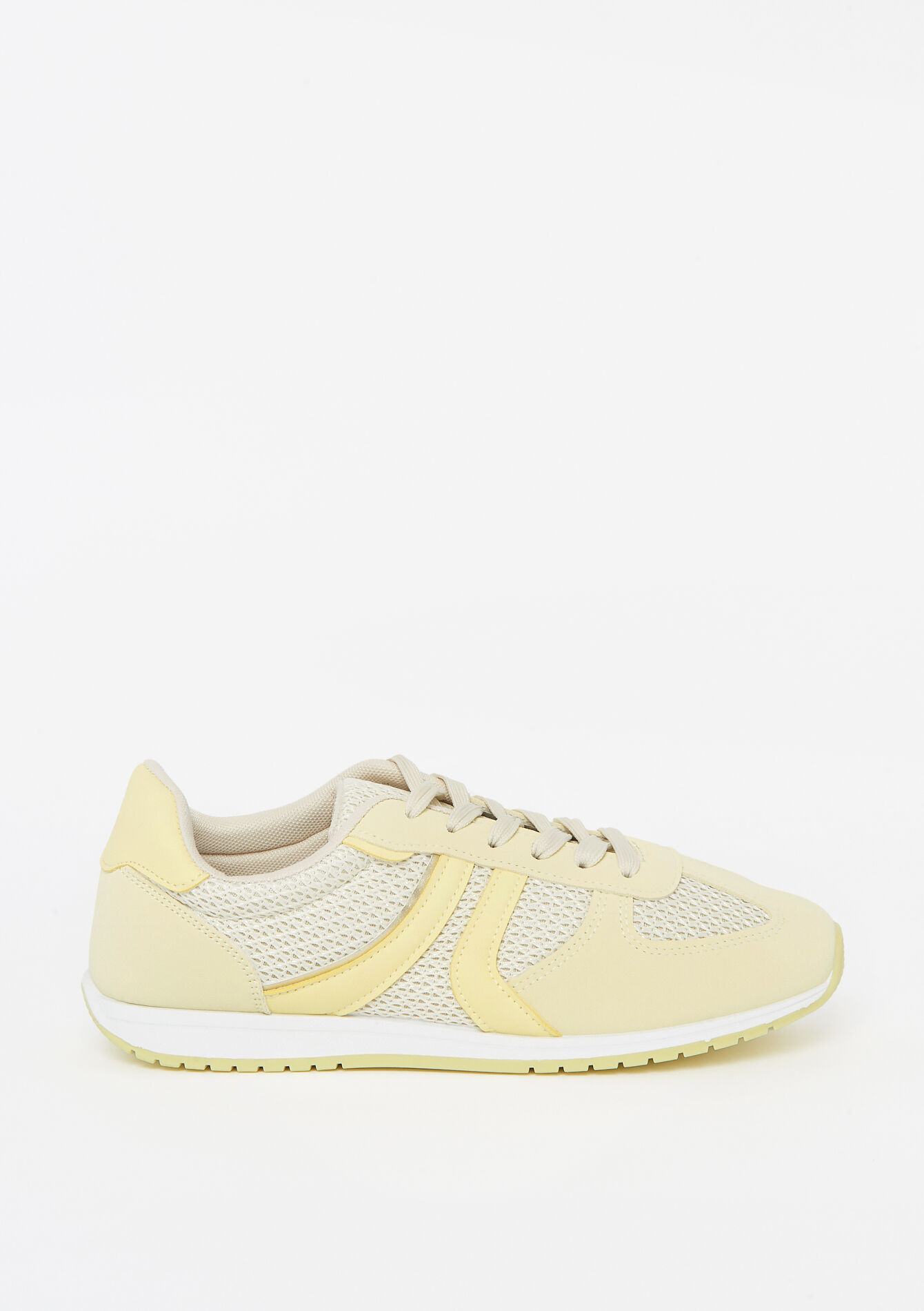 Sneakers in tweemateriaal