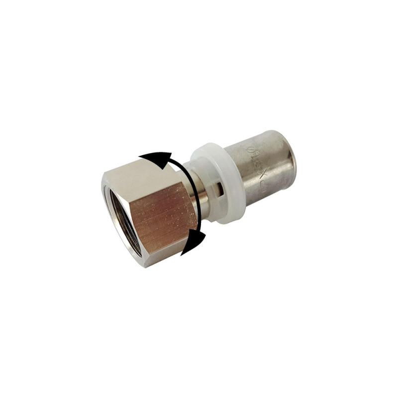 Raccord droit rotatif 20 x 3/4