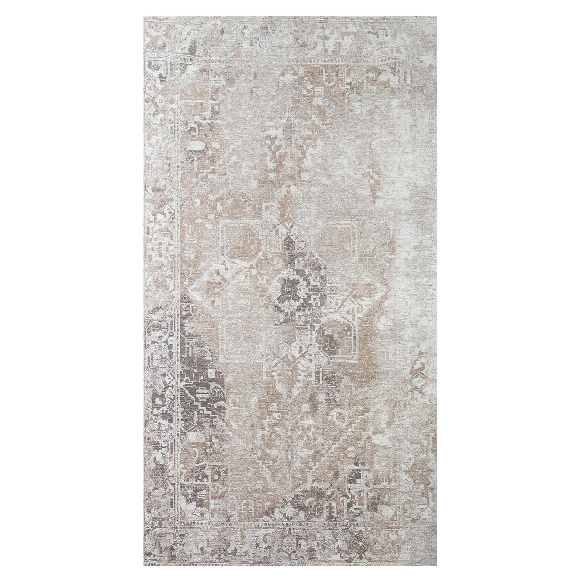 Lola&Moi vloerkleed Mouse Hair - zilver - 80x150cm