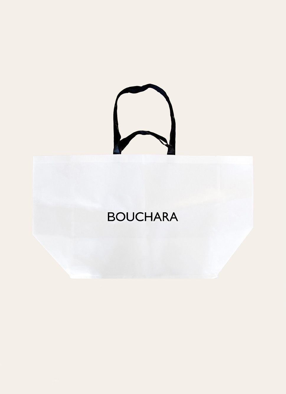 SAC SHOPPING LOGO MATIÈRE RECYCLÉE BLANC