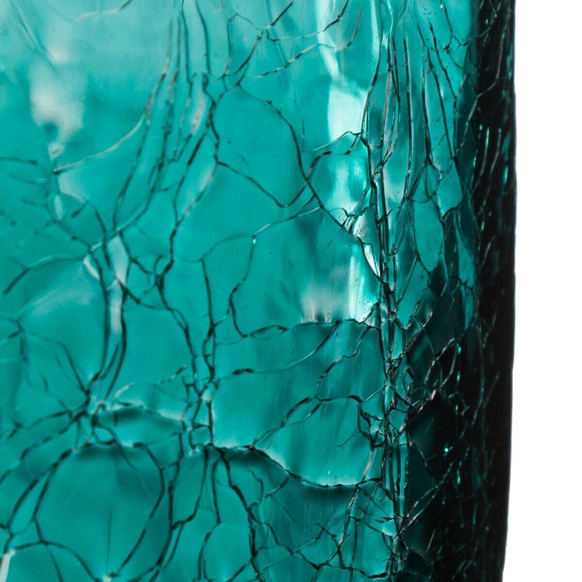 Cylinder vase, cracked glass H.30 cm