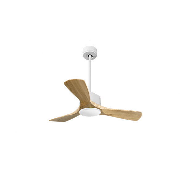 Modulo de KlassFan - Super destratificateur et ventilateur DC 106 cm Blanc pales bois clair sans Lumière15 à 20 m²