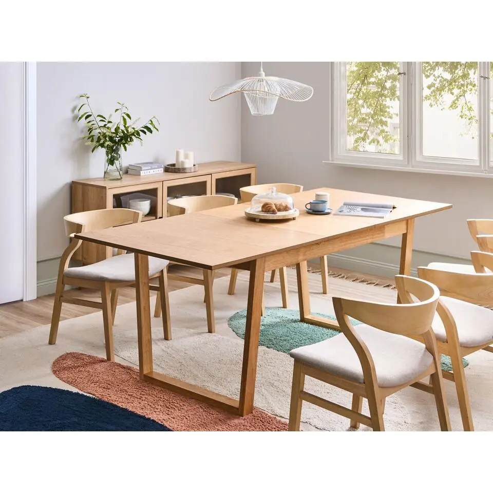 CAMDEN - Uitschuifbare eettafel - Lichtbruin - 160/200 x 95 cm - MDF