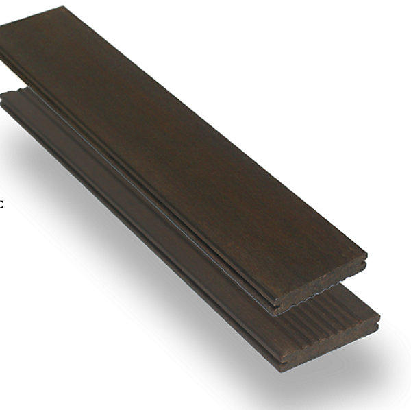 Kit complet terrasse Bambou Ambre 20x137x1850mm vec lambourdes EXOTIQUE et clips - couleur AMoka - surface : 50m²